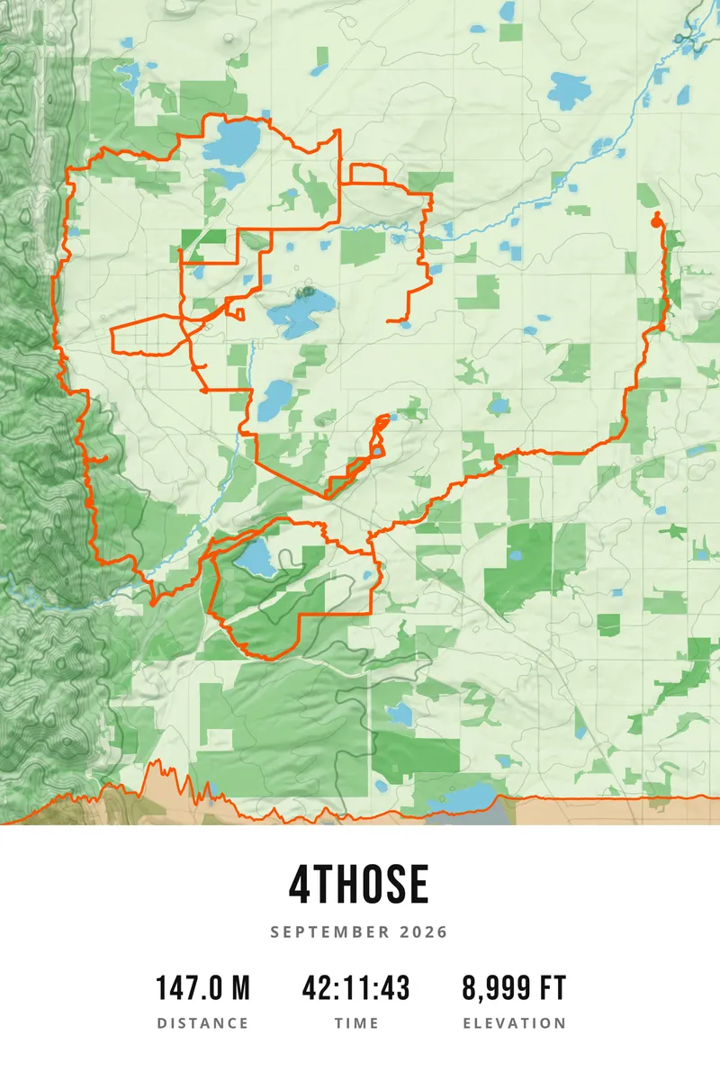 4Those custom route map print by Athlete Prints